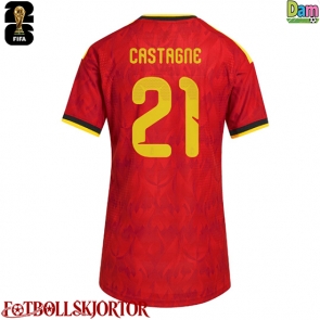 Belgien Timothy Castagne #21 Hemmatröja Dam VM 2026 Kortärmad